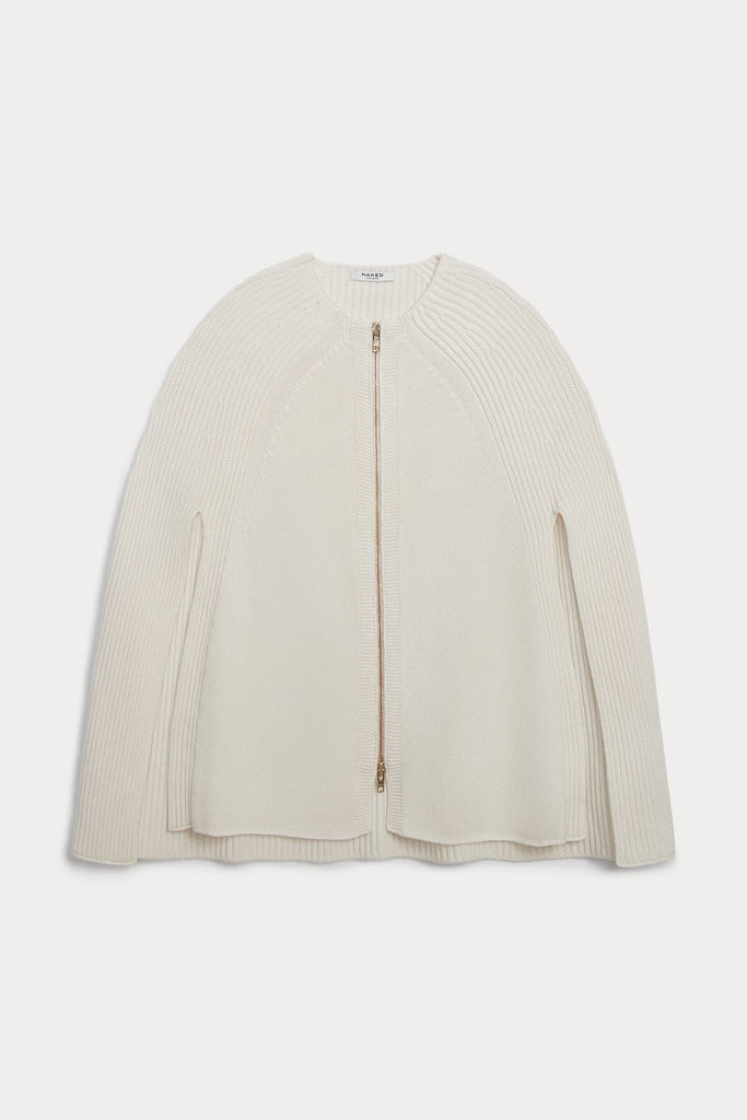 ALLEGRA ZIP-UP CASHMERE CAPE