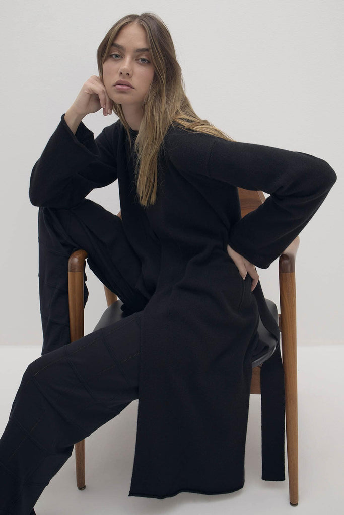 RIVIERA TIE-FRONT CASHMERE CARDIGAN