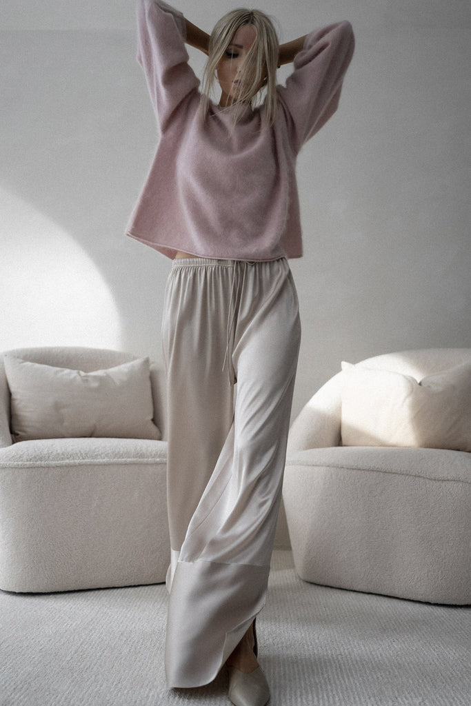 MOLLY SILK WIDE-LEG PANT