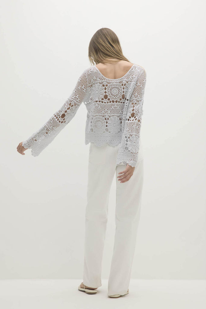 BRIA CROCHET CREWNECK