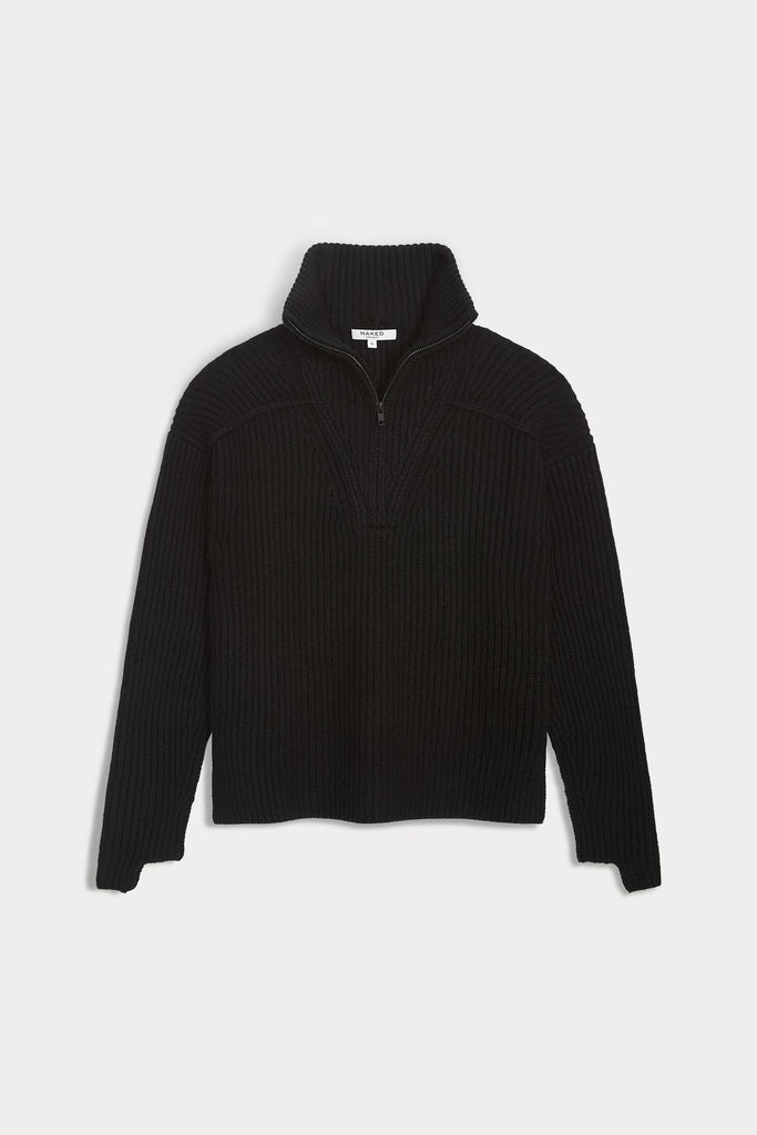 SUMIE CASHMERE QUARTER-ZIP PULLOVER