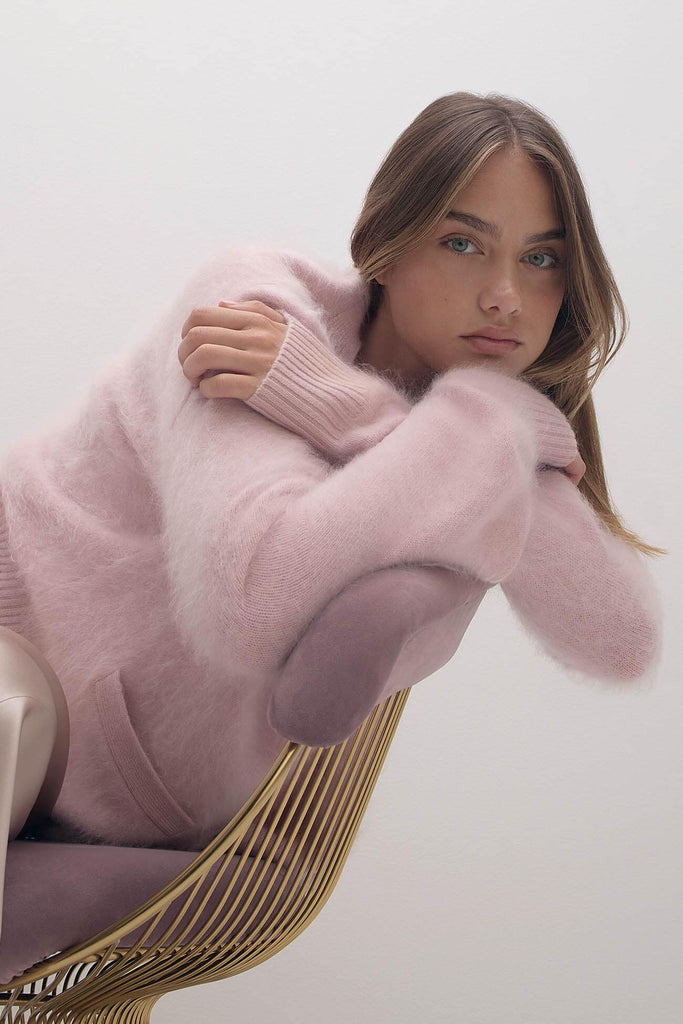 MICHAELA BRUSHED CASHMERE CARDIGAN