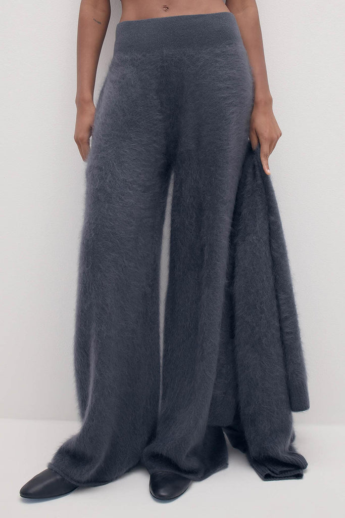 PHILIPA BRUSHED CASHMERE WIDE-LEG PANT