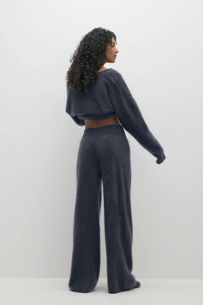 PHILIPA BRUSHED CASHMERE WIDE-LEG PANT