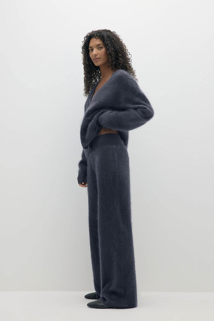 PHILIPA BRUSHED CASHMERE WIDE-LEG PANT