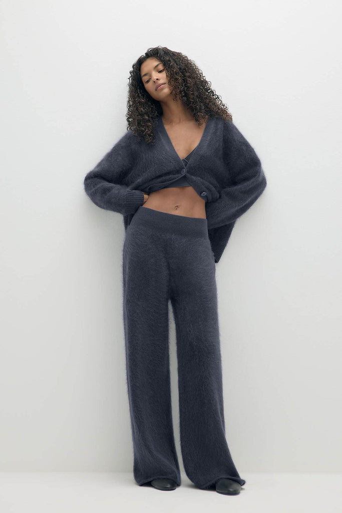 PHILIPA BRUSHED CASHMERE WIDE-LEG PANT