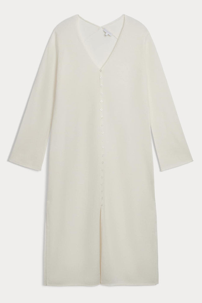 ELOISE BUTTON-FRONT CASHMERE KAFTAN