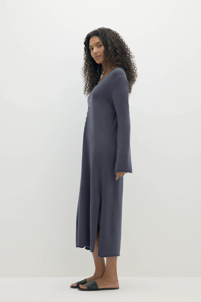ELOISE BUTTON-FRONT CASHMERE KAFTAN
