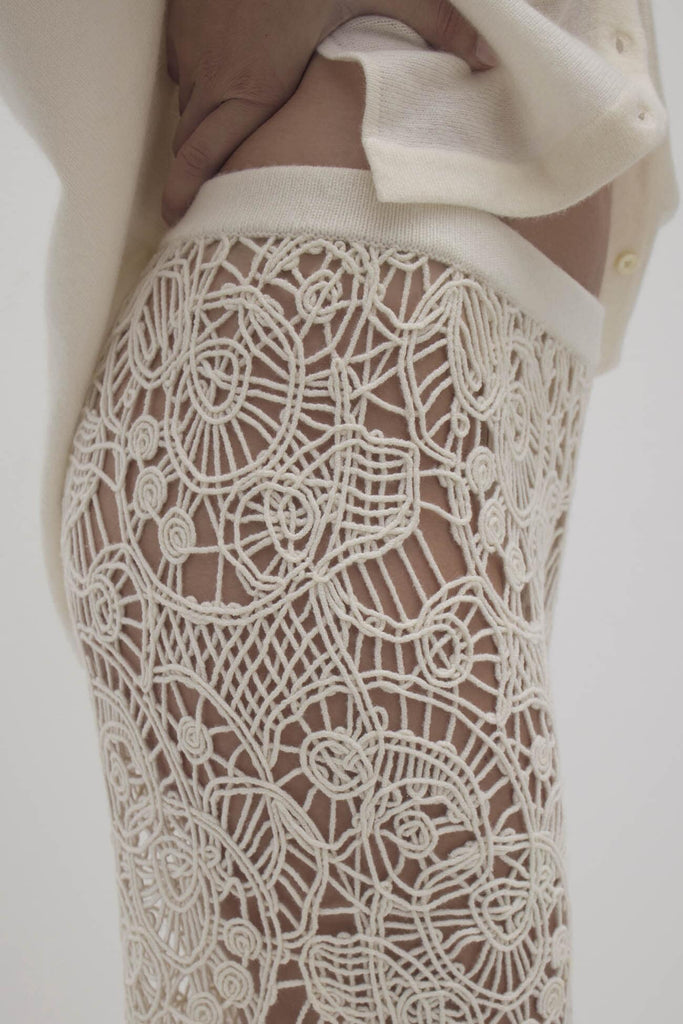 LORRAINE CROCHET CASHMERE BLEND PANT