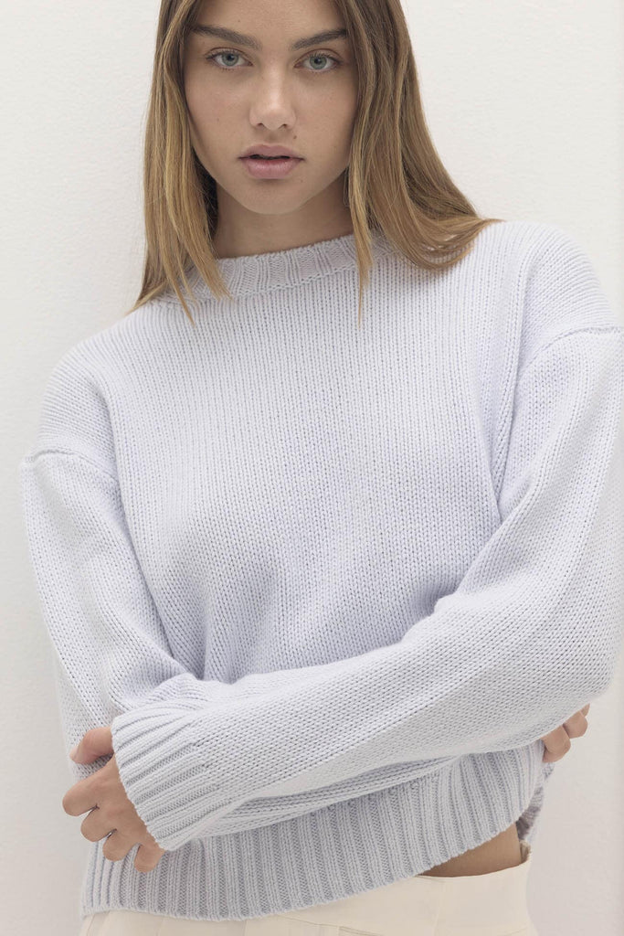 SHELLEY ORGANIC CASHMERE BLEND CREWNECK SWEATER