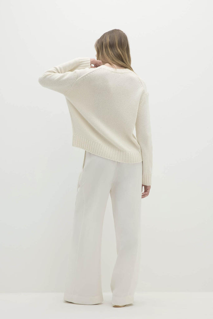 SHELLEY ORGANIC CASHMERE BLEND CREWNECK SWEATER