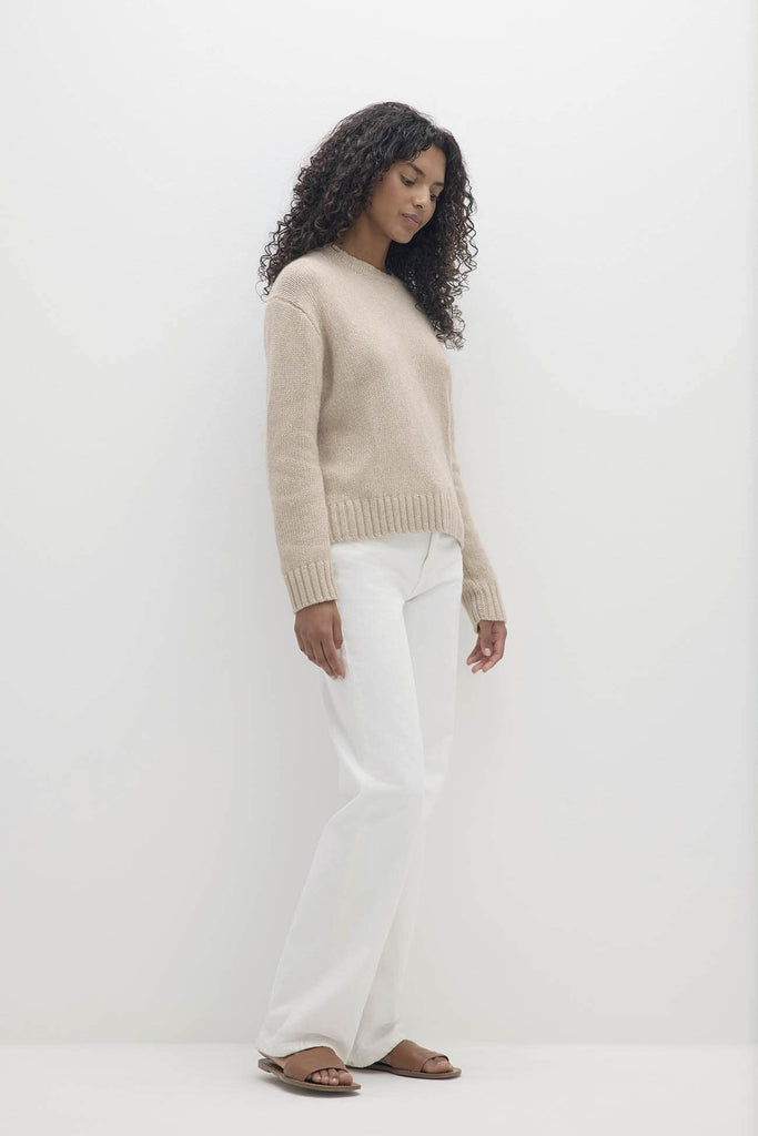 SHELLEY ORGANIC CASHMERE BLEND CREWNECK SWEATER