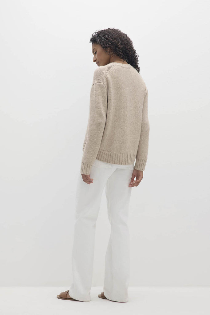 SHELLEY ORGANIC CASHMERE BLEND CREWNECK SWEATER