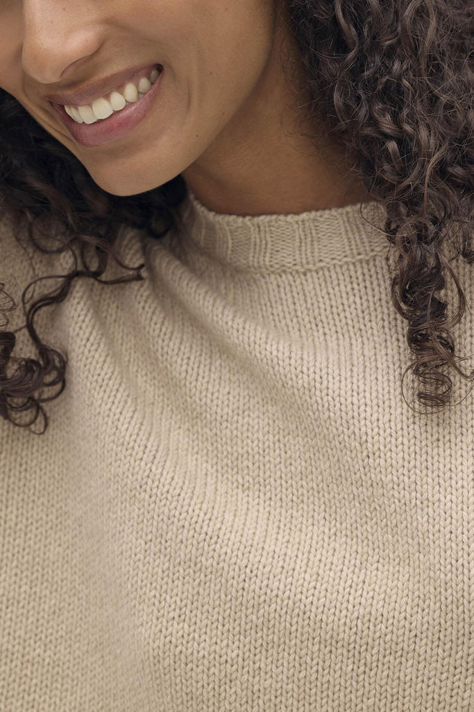 SHELLEY ORGANIC CASHMERE BLEND CREWNECK SWEATER