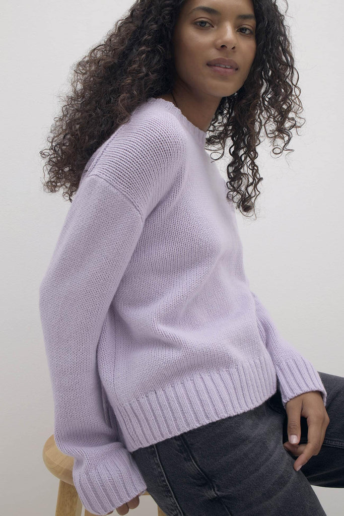 SHELLEY ORGANIC CASHMERE BLEND CREWNECK SWEATER