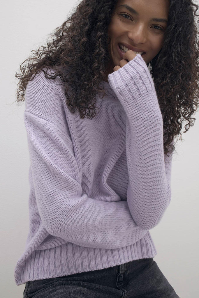SHELLEY ORGANIC CASHMERE BLEND CREWNECK SWEATER