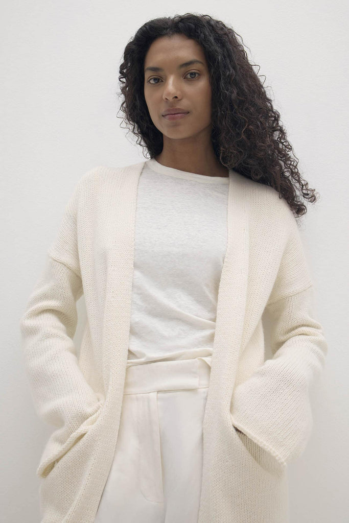 HARRIET LONGLINE ORGANIC CASHMERE BLEND CARDIGAN