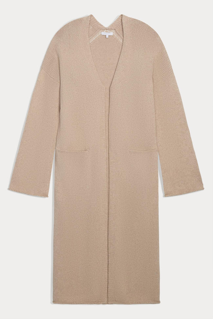 HARRIET LONGLINE ORGANIC CASHMERE BLEND CARDIGAN
