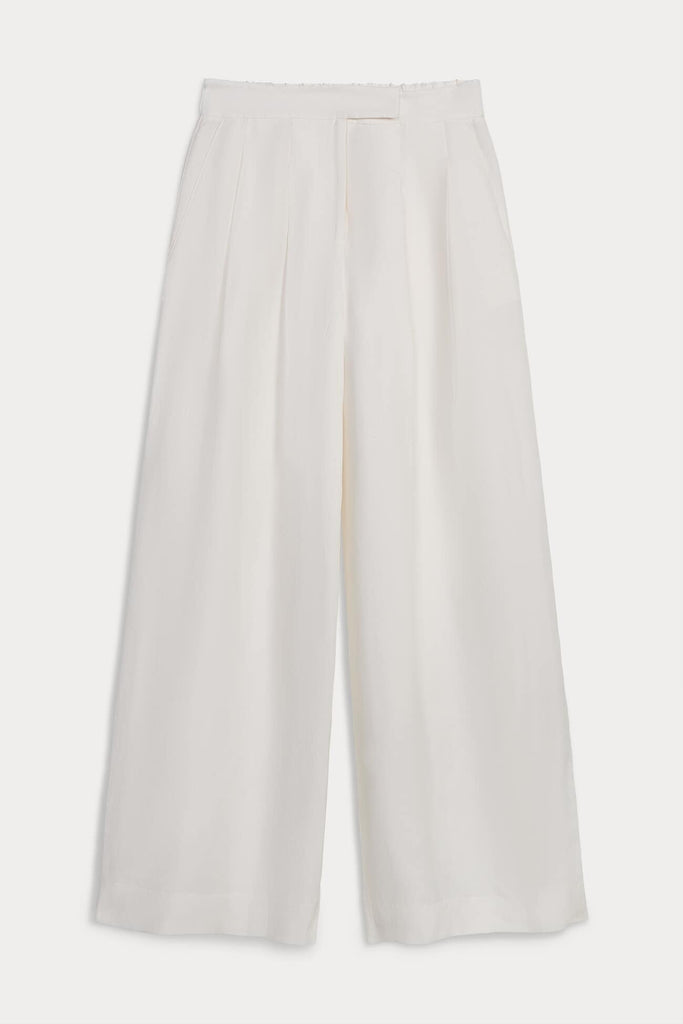 LEYNA SILK LINEN WIDE LEG PANT