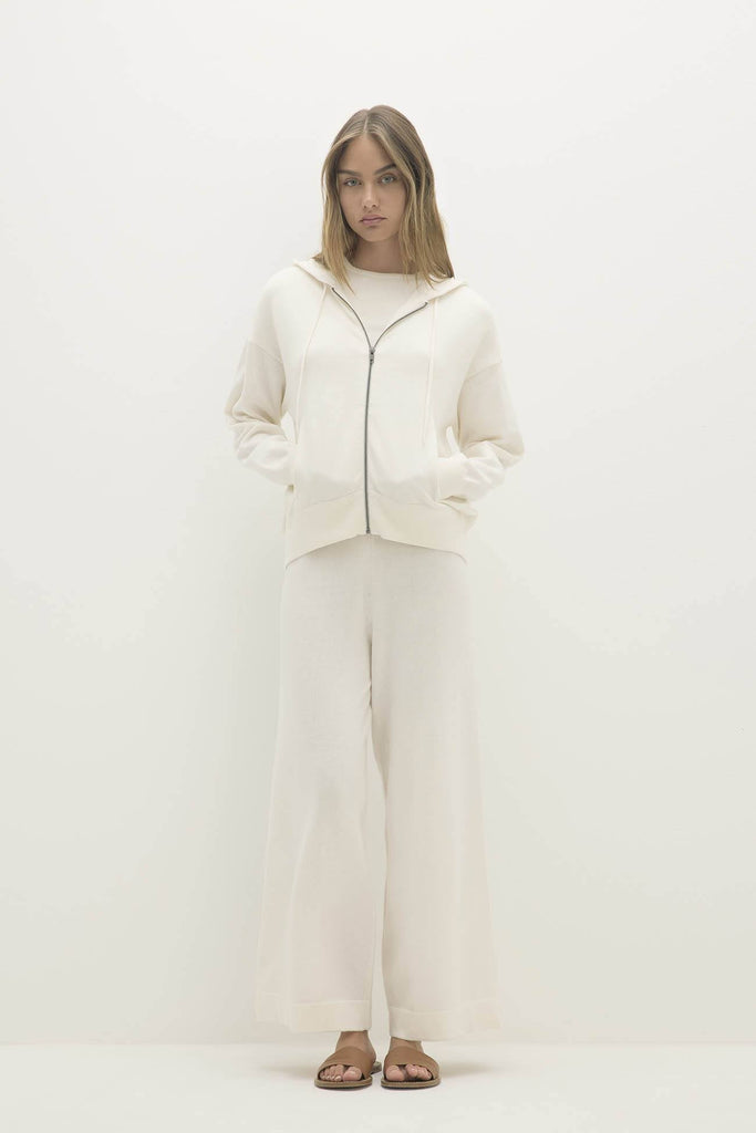 SERENA COTTON CASHMERE ZIP-UP HOODIE