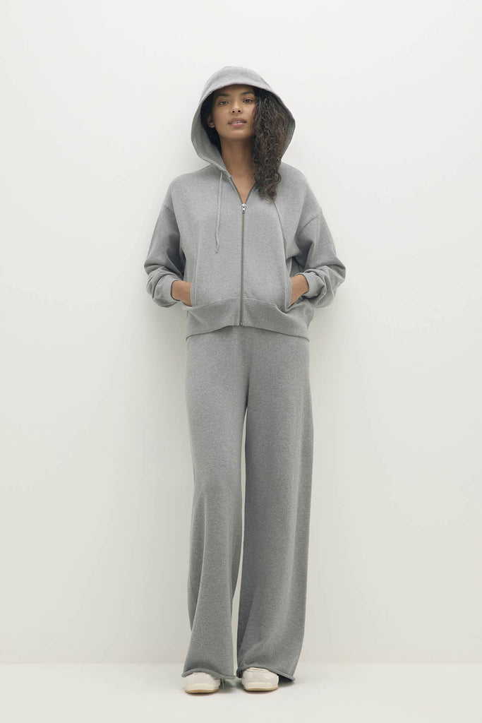 SERENA COTTON CASHMERE ZIP-UP HOODIE