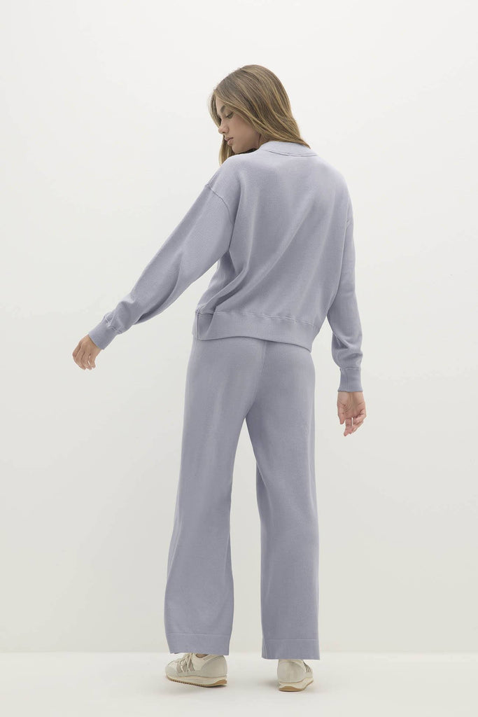 BIANKA COTTON CASHMERE CREWNECK PULLOVER