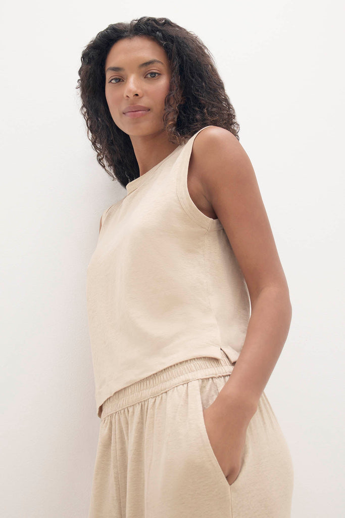DEVIN LINEN WIDE LEG PANTS