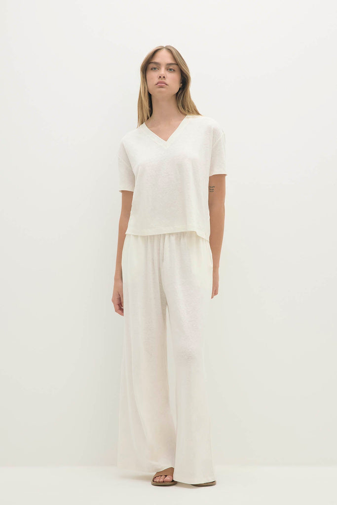DEVIN LINEN WIDE LEG PANTS