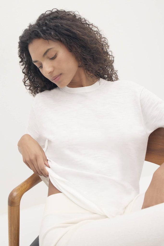 STACI ORGANIC COTTON BOYFRIEND CREWNECK TEE