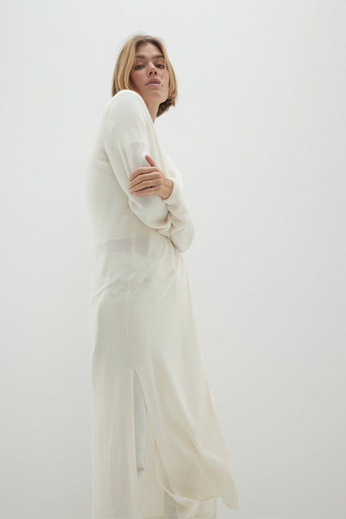 FAYE LONGLINE CASHMERE CARDIGAN