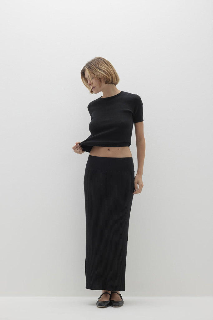 AMEY COTTON CASHMERE CREWNECK TEE