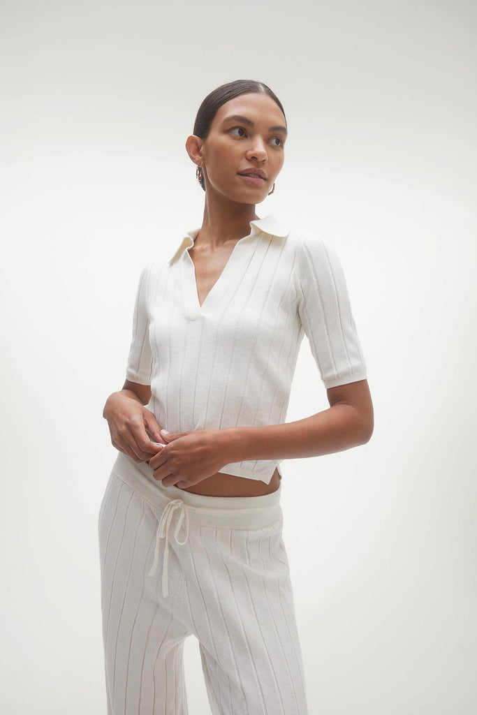BLAIRE RIBBED POLO